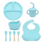 Baby Puzzy Silicone Feeding Tableware Set