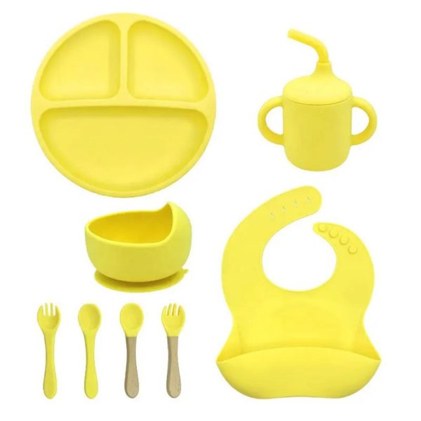 Baby Puzzy Silicone Feeding Tableware Set
