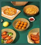 100 Pcs Disposable Round Paper Liners for Air Fryer Baskets, Grease-Proof and Heat-Resistant