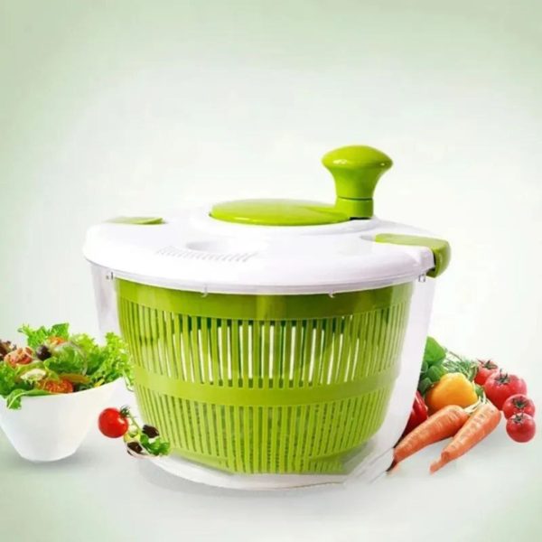 5 L Large Salad Spinner and Keeper with Colander and Serving Bowl