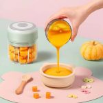 Mini USB Rechargeable Food Processor with 100 ml & 250 ml Cups