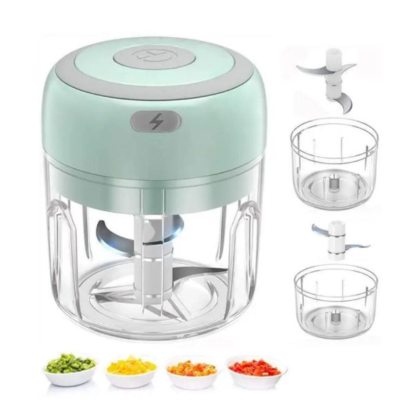 Mini USB Rechargeable Food Processor with 100 ml & 250 ml Cups