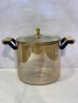 Borosilicate Glass Cooking Pot with Wooden Handles - 5.5L