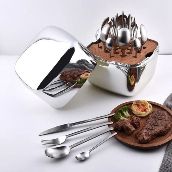 24-Piece Stainless Steel Cutlery Set for 6 People