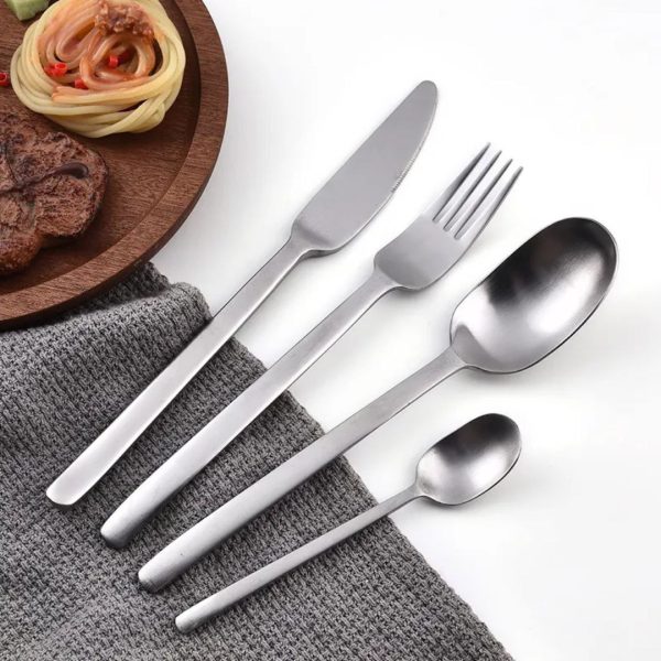 24-Piece Stainless Steel Cutlery Set for 6 People