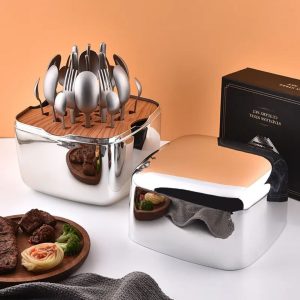 24-Piece Stainless Steel Cutlery Set for 6 People