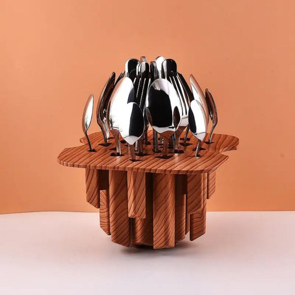 24-Piece Stainless Steel Cutlery Set for 6 People
