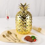 Pineapple Cutlery Set with Golden Utensils
