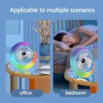 Rechargeable Table Fan with LED Light