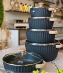 Momcoc 5-Piece Granite Non-Stick Cookware Set