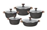 Momcoc 5-Piece Granite Non-Stick Cookware Set