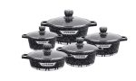 Life Smile 5-Piece Granite Coated Non-Stick Serving Dishes