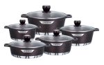 Life Smile 5-Piece Granite Coated Non-Stick Serving Dishes