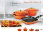 DSP CA013-S01 4-Piece Deluxe Non-Stick Cookware Set (Red)