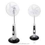 18-Inch Rechargeable Solar Fan with LED Lights