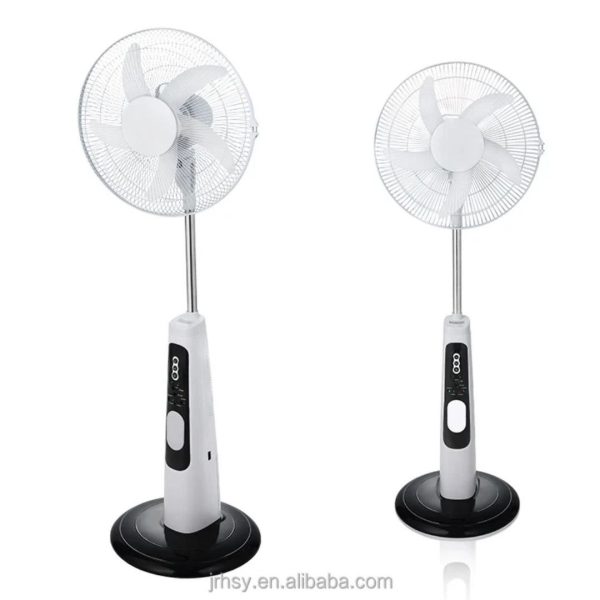 18-Inch Rechargeable Solar Fan with LED Lights