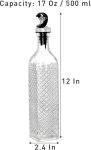 500ml Glass Oil & Vinegar Dispenser with Auto-Flip Spout