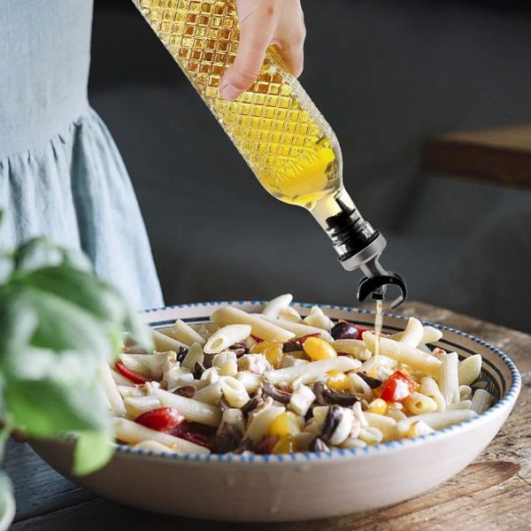 500ml Glass Oil & Vinegar Dispenser with Auto-Flip Spout