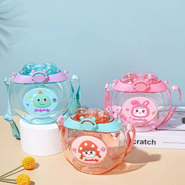 Cute Donut-Shaped Kids Water Bottle with Straw