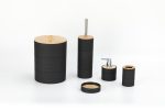 Complete Black Bathroom Accessories Set