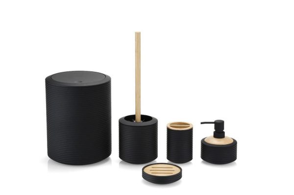 Complete Black Bathroom Accessories Set 001