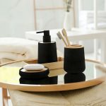 Complete Black Bathroom Accessories Set 001