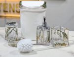 5-Piece Bathroom Organizer Set with Ocean Theme