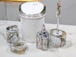 5-Piece Bathroom Organizer Set with Ocean Theme
