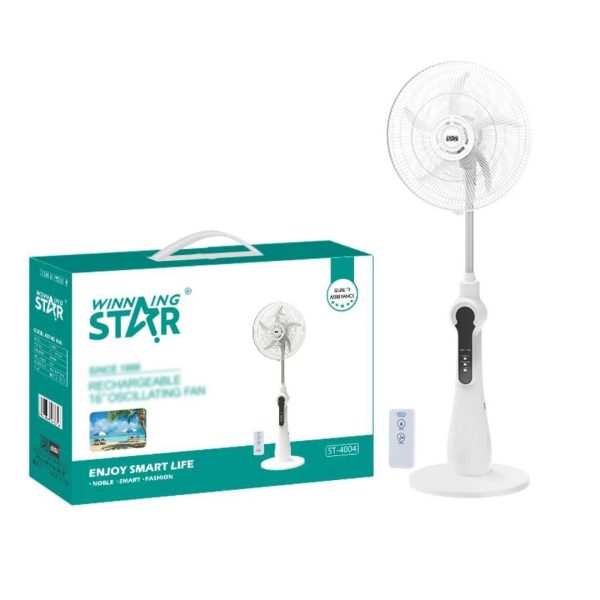 Winning Star ST-4004 Rechargeable 16-inch Stand Fan