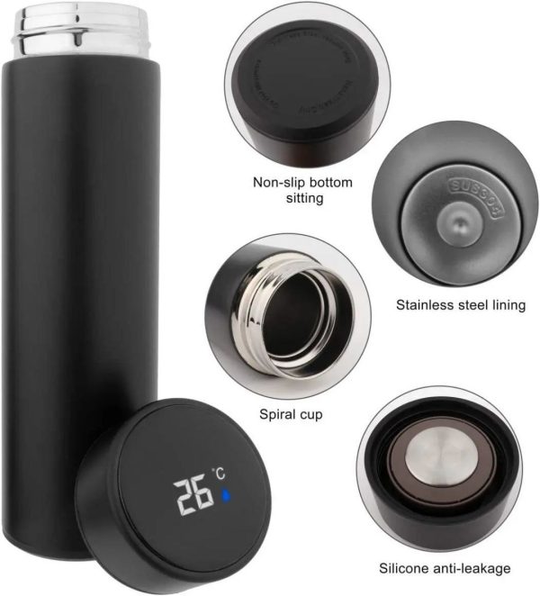 Smart Insulated Flask with LED Temperature Display