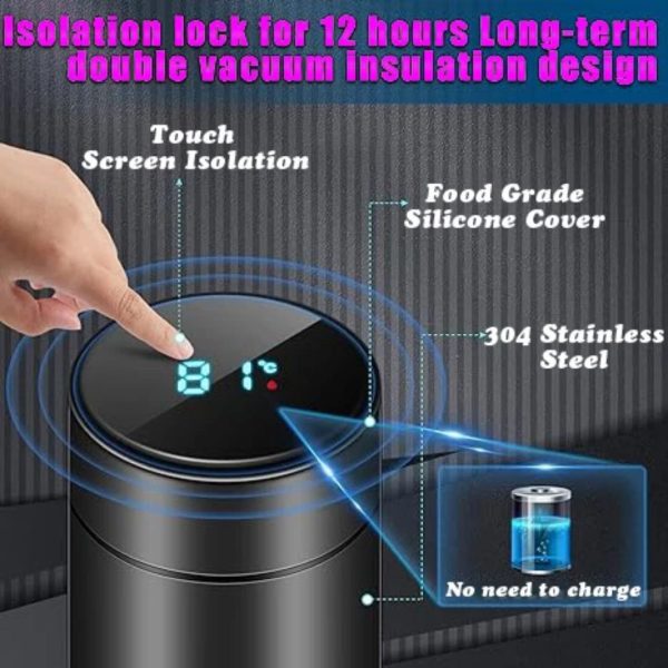 Smart Insulated Flask with LED Temperature Display