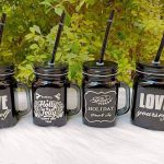 "Time to Travel" Themed Glass Mason Jar
