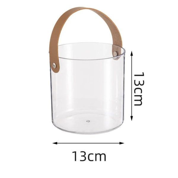 Portable Transparent Mini Ice Bucket and Storage Bin