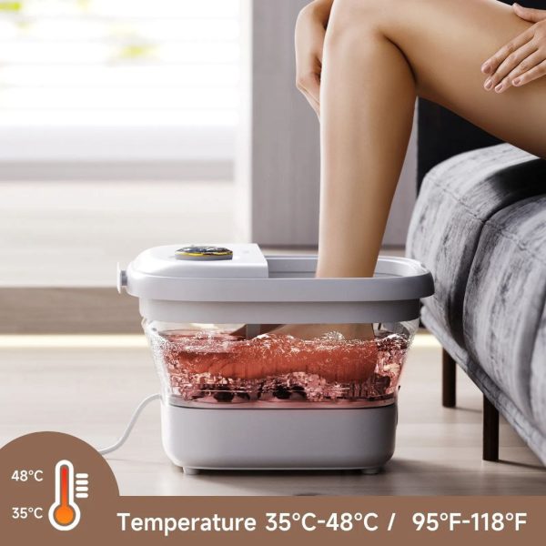 DSP 7.7L 450W Foldable Foot Bath Tub with Massage Rollers