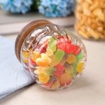 3-Piece Wavy Borosilicate Glass Storage Canister Set with Acacia Lids
