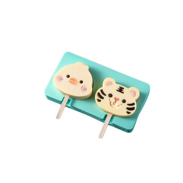 Fun Silicone Ice Cream & Popsicle Molds (Chick & Tiger Design)