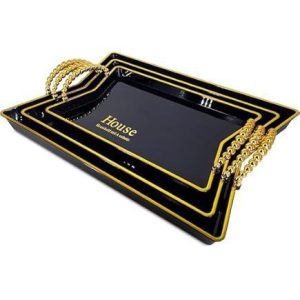 3 pcs plastic serving tray