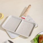 2 compartments frying pan