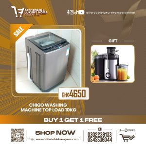 Chigo 10KG Top Load Washing Machine (WM-CWT10S05) + Centrifugal juicer