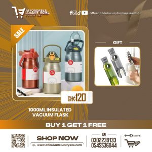 1000ML SUS 316 Stainless Steel Vacuum Flask +  Bottle Cleaning Brush