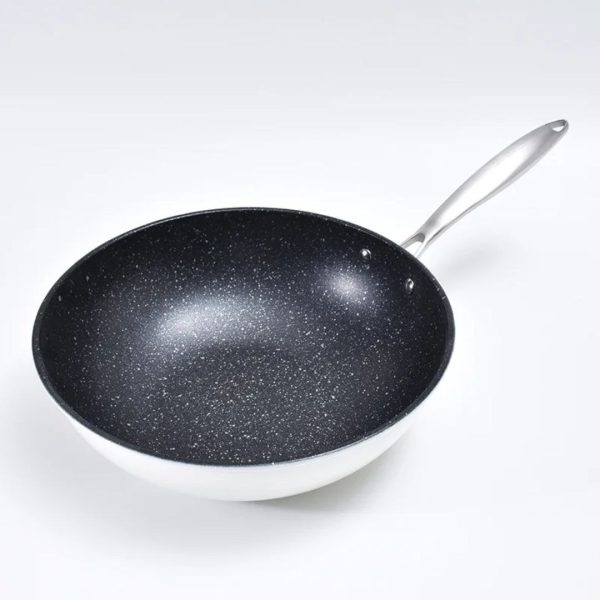 High-Quality Non-Stick Wok Pan with Pebble Design