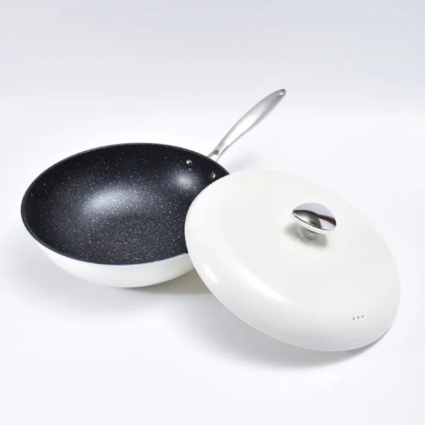 High-Quality Non-Stick Wok Pan with Pebble Design