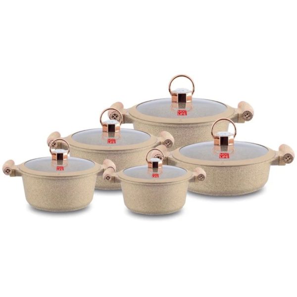 UCCLIFE Non-Stick Granite Cookware Set