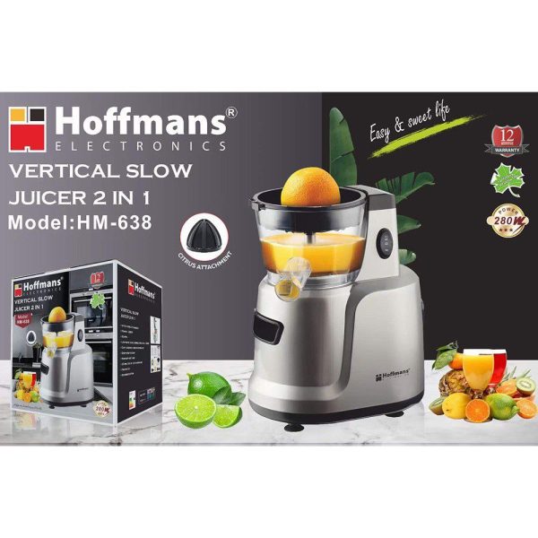 Hoffman 2-in-1 Masticating Slow Juicer