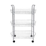 3-Tier Metal Utility Cart with Wheels