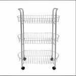 3-Tier Metal Utility Cart with Wheels