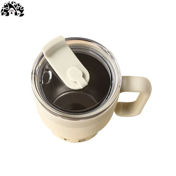 480ml Insulated Stainless Steel Coffee Mug with Straw