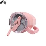 480ml Insulated Stainless Steel Coffee Mug with Straw