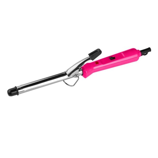 Pink Portable Ceramic Hair Curling Iron