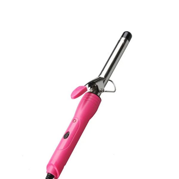 Pink Portable Ceramic Hair Curling Iron
